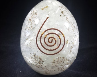 Large (70-75mm) SELENITE Orgone Gemstone Egg
