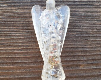 2 INCH CLEAR QUARTZ Orgone Gemstone Angel