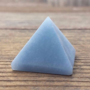 ANGELITE natural small gemstone crystal pyramid 20-22