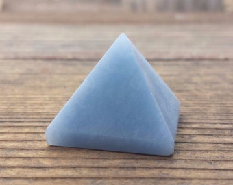 ANGELITE natural small gemstone crystal pyramid 20-22