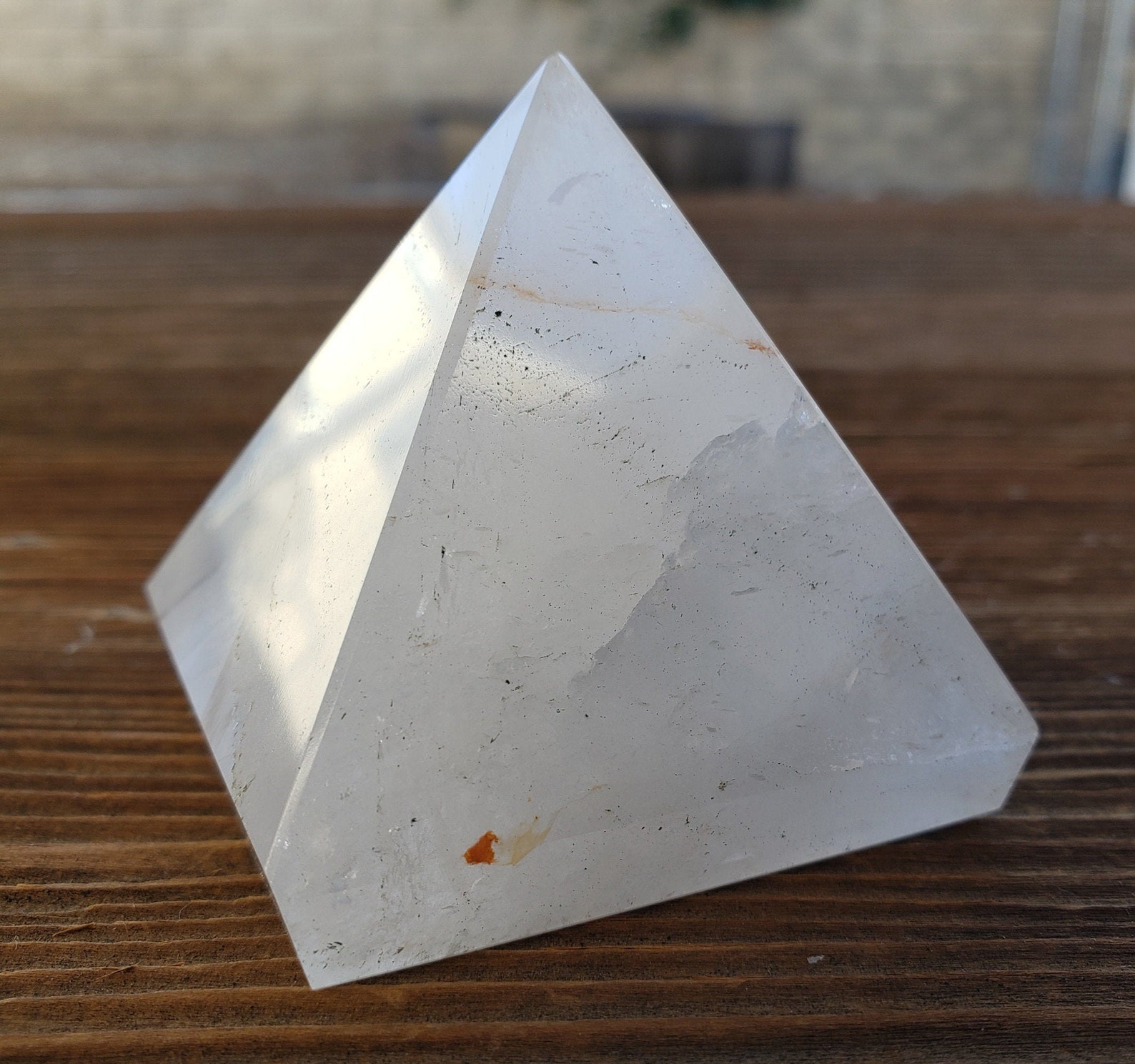 CLEAR QUARTZ natural large gemstone crystal pyramid 53mm 75 Etsy