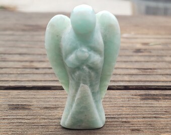 2" AMAZONITE ANGEL Natural Handcarved Stone Gemstone