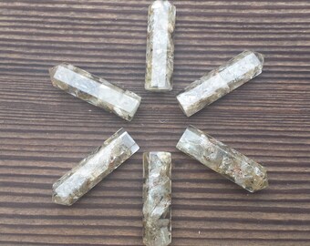 LABRADORITE ORGONE Single Terminated Gemstone Crystal Pencil Point (One)