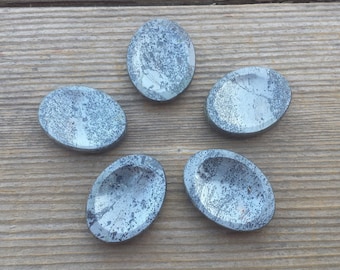 HEMATITE Worry Stone Natural Stone Hand Carved Gemstone Worry Stone