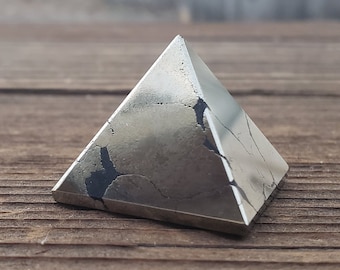 PYRITE natural Medium gemstone crystal pyramid 27-30mm