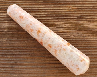 SUNSTONE Smooth Gemstone Wand Stone Crystal Wand [26]