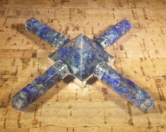 LAPIS LAZULI ORGONE 4 Point Gemstone Energy Generator