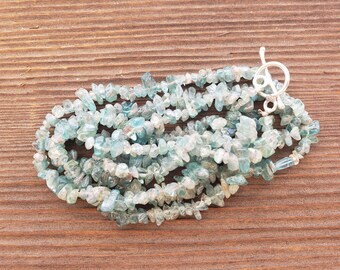 APATITE Natural Stone Gemstone 30" Chip Necklace