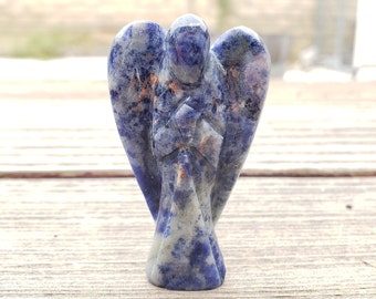 2" SODALITE ANGEL Natural Handcarved Stone Gemstone