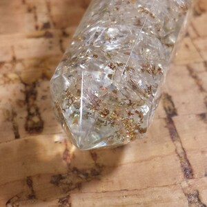 ORGONE CLEAR QUARTZ Faceted Gemstone Massage Wand Stone Crystal Wand image 4