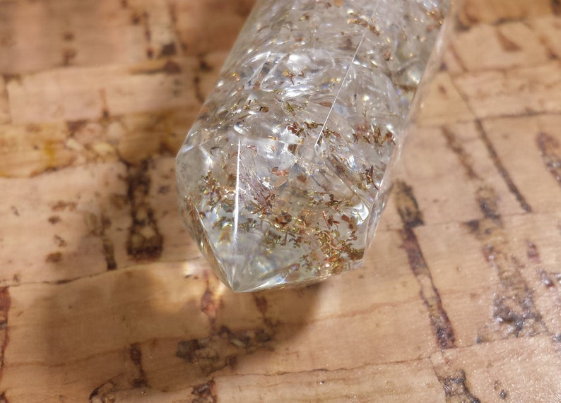 ORGONE CLEAR QUARTZ Faceted Gemstone Massage Wand Stone Crystal Wand image 4