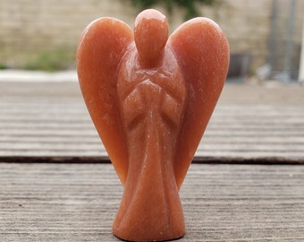 2" RED AVENTURINE ANGEL Natural Handcarved Stone Gemstone