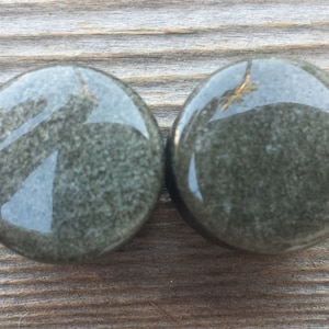 Pair of Real GOLDEN OBSIDIAN Plugs Gauges Body Jewelry Double Flared - Pick Size