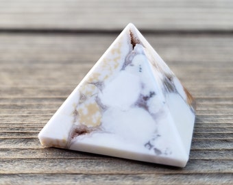 FOSSIL JASPER natural small gemstone crystal pyramid 20-22mm