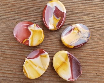 MOOKAITE JASPER Worry Stone Natural Stone Hand Carved Gemstone Worry Stone