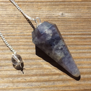 BLAUE AVENTURIN Naturstein Edelstein facettiert Pendel