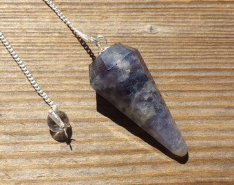 BLUE AVENTURINE Natural Stone Gemstone Faceted Pendulum