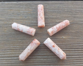 NATURAL SUNSTONE Single Terminated Gemstone Crystal Pencil Point (One)