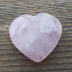 NATURAL ROSE QUARTZ Gemstone Puffy Heart 30-35mm