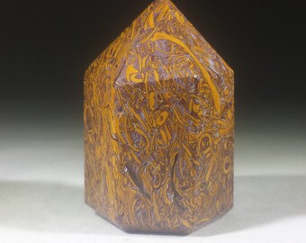NATURAL CALLIGRAPHY STONE Carved Faceted Point Gemstone Crystal Point