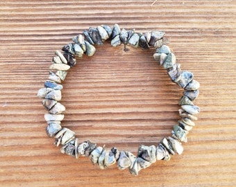 KAMBABA JASPER Natural Stone Gemstone Stretchy Chip Bracelet