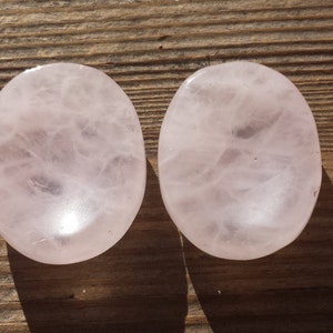 ROSE QUARTZ Worry Stone Natural Stone Hand Carved Gemstone Worry Stone image 5