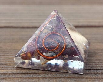 Small (25-30mm) MOOKAITE JASPER COIL Orgone Gemstone Pyramid Small Pyramid Orgone