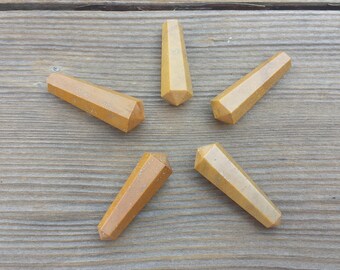 NATURAL CAMEL JASPER Double Terminated Gemstone Crystal Pencil Point (One)