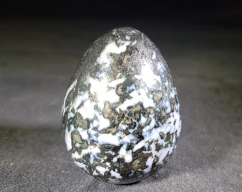 INDIGO GABBRO EGG Natural Stone Hand Carved Gemstone Egg