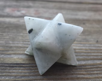 GEMSTONE MERKABA STAR Natural Rainbow Moonstone (One)