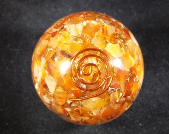 Medium (40-50mm) CARNELIAN Orgone Gemstone Sphere Orgone Sphere