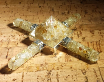 CITRINE ORGONE 4 Point Gemstone Energy Generator