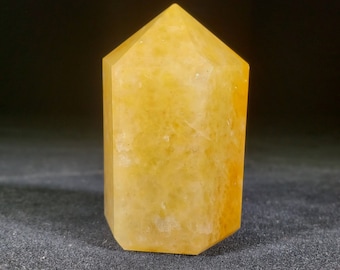 NATURAL GOLDEN QUARTZ Stone Carved Faceted Point Gemstone Crystal  Point