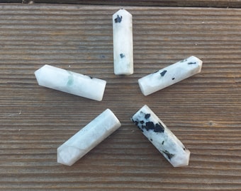 NATURAL RAINBOW MOONSTONE Single Terminated Gemstone Crystal Pencil Point (One)
