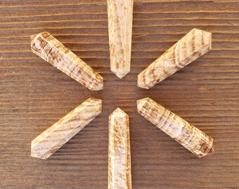 NATURAL ARAGONITE Double Terminated Gemstone Crystal Pencil Point (One)