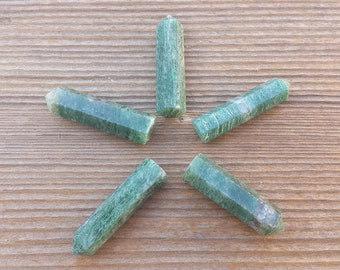 NATURAL JADE Single Terminated Gemstone Crystal Pencil Point (One)