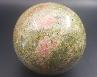 LARGE UNAKITE SPHERE Natural Stone Hand Carved Gemstone Sphere 55mm[43]