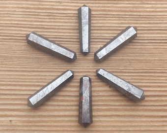 NATURAL HEMATITE Double Terminated Gemstone Crystal Pencil Point (One)