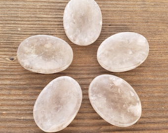 SMOKEY QUARTZ Worry Stone Natural Stone Hand Carved Gemstone Worry Stone