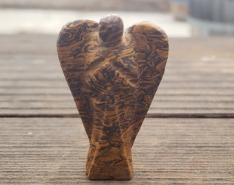 2" CALLIGRAPHY STONE ANGEL Natural Handcarved Stone Gemstone