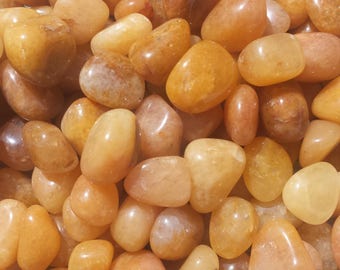 THREE (3) GOLDEN QUARTZ Tumbled Stones Medium/Large Natural Tumble Stones