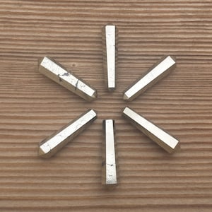 NATURAL PYRITE Double Terminated Gemstone Crystal Pencil Point (One)