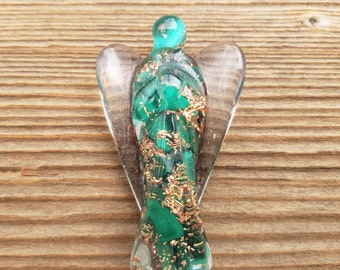 2 INCH MALACHITE Orgone Gemstone Angel