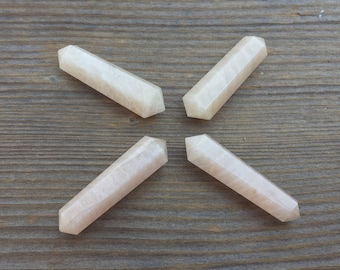 NATURAL MOONSTONE Double Terminated Gemstone Crystal Pencil Point (One)