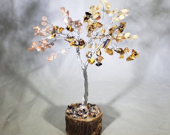 Natural MOTIVATION Gemstone Chip Tree With 150 Stones Crystal Tree Of Life