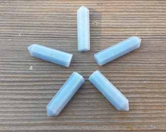 NATURAL ANGELITE Single Terminated Gemstone Crystal Pencil Point (One)