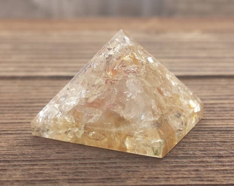Small (25-30mm) CITRINE Orgone Gemstone Pyramid Small Pyramid Orgone