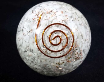 Medium (40-50mm) HOWLITE Orgone Gemstone Sphere Orgone Sphere