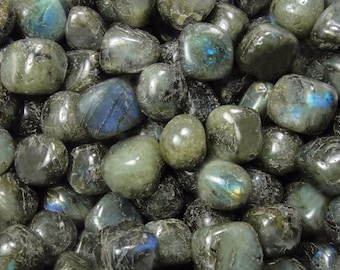 LABRADORITE TUMBLED STONE One (1) Medium/Large Natural Tumble Stone