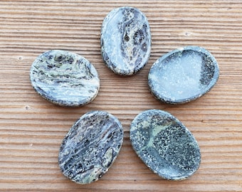 KAMBABA JASPER Worry Stone Natural Stone Hand Carved Gemstone Worry Stone